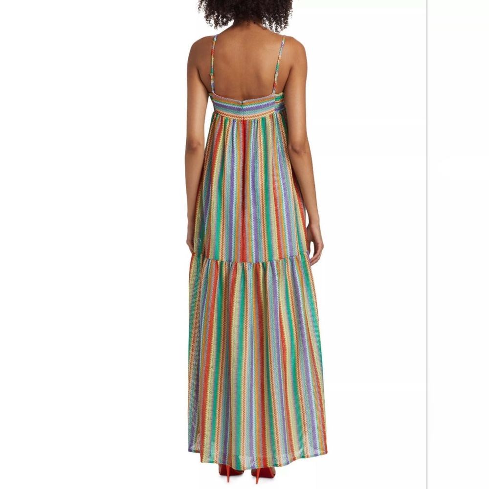 Amanda Uprichard Multicolor Striped Maxi Dress - Picture 7 of 11